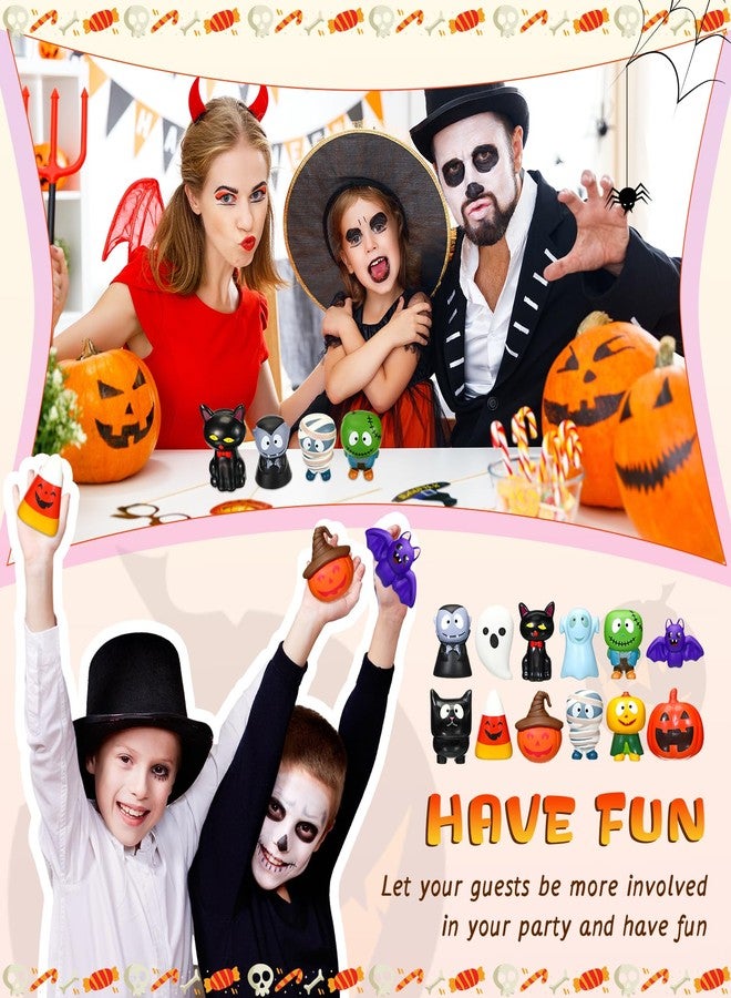 Harrycle 12 Pcs Halloween Toys Halloween Slow Rising Toys Pumpkin Vampire Mummy Bat Stress Relief Dolls for Holiday Party Favors Trick or Treat Bags Classroom Prizes - Image 5